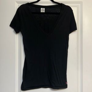 Victoria’s Secret PINK Black V-neck Top